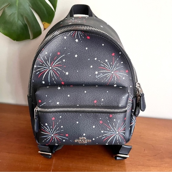 Coach RARE Charlie Firework Americana Print Mini Backpack - Picture 2 of 10
